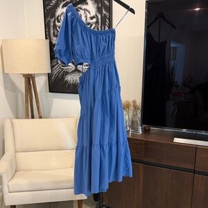 Steve Madden One-Shoulder Blue Dress